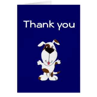 Funny Cartoon Dog Thank You Cards | Zazzle