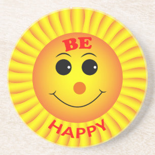Be Happy Drink Coaster
