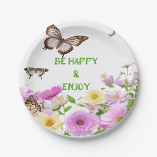 Be Happy & enjoy Paper Plates