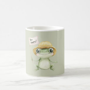 Be Happy Frog Coffee Mug