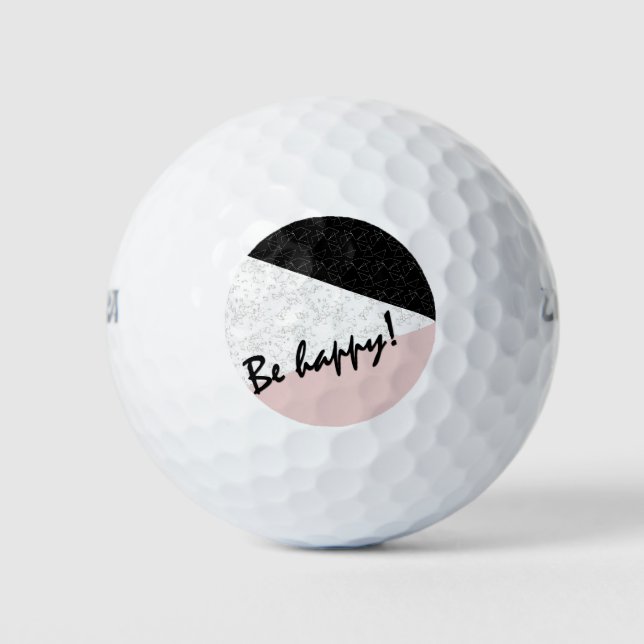 Be happy! golf balls (Front)