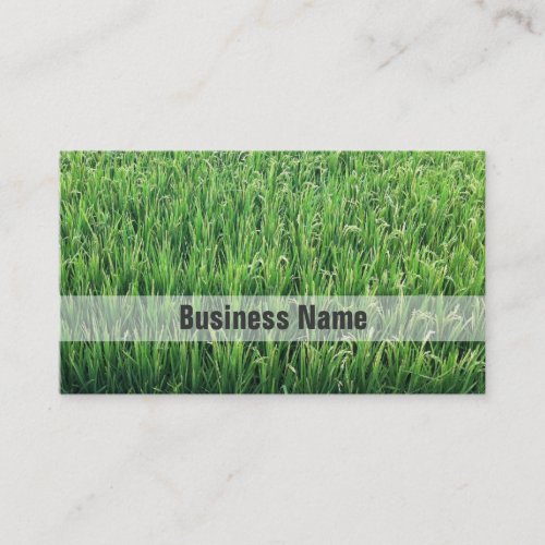 Be Happy Green Rice Field Business Cards