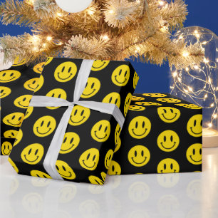 Be Happy Grinning Face Funny Any background color Wrapping Paper