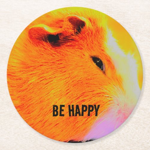 Be happy guinea pig coaster