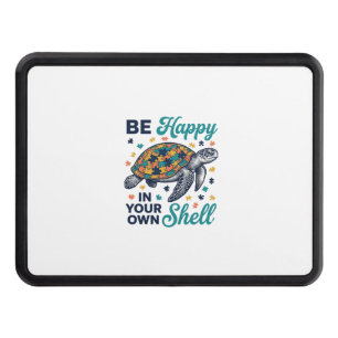 Be Happy In Your Own Shell Turtle Shirt Design_1 Hitch Cover