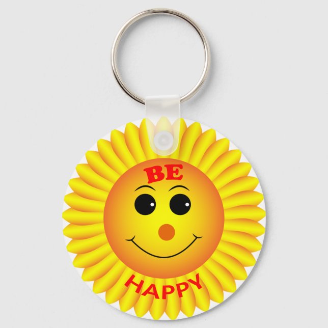 Be Happy Keychain (Front)