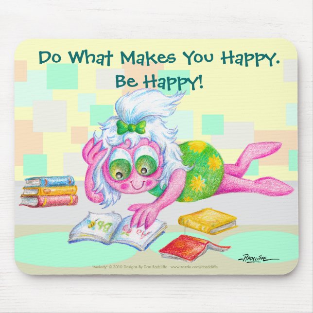Be Happy! Mouse Pad (Front)
