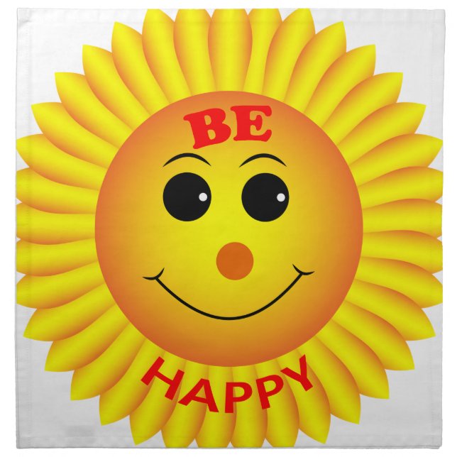 Be Happy Napkin (Front)