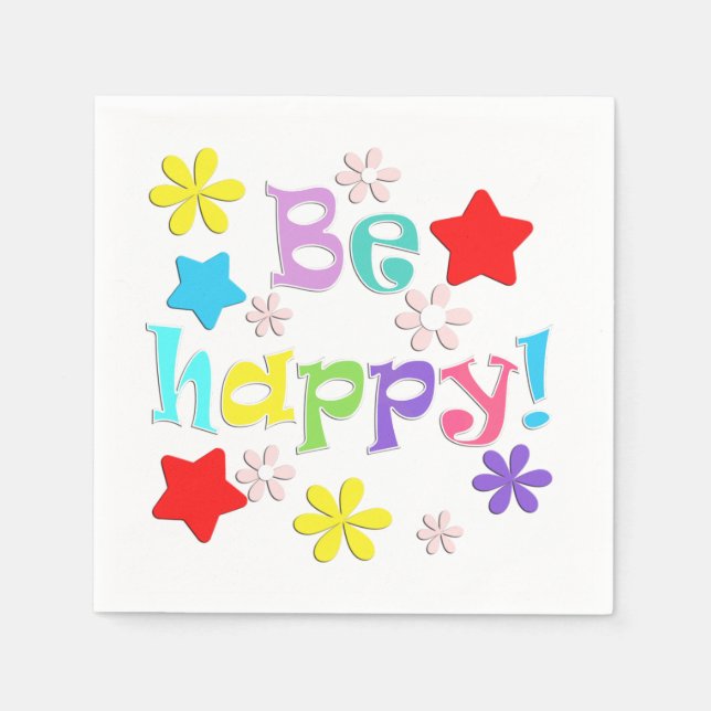 Be happy! napkins (Front)