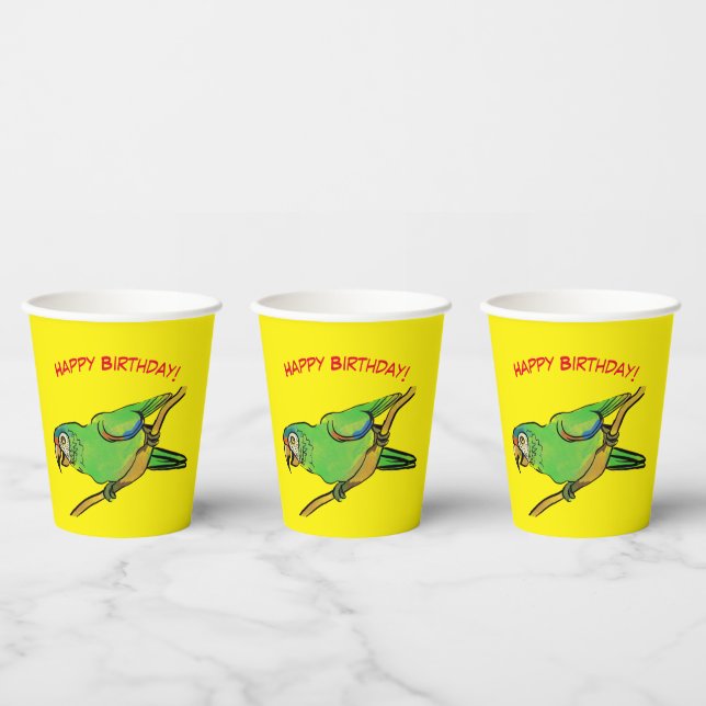 BE happy parrot Paper Cups (Multi)
