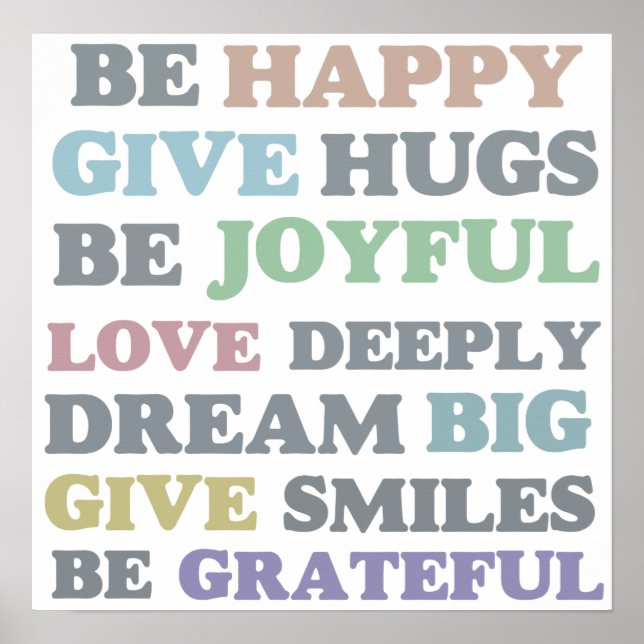 Be Happy Poster (Front)