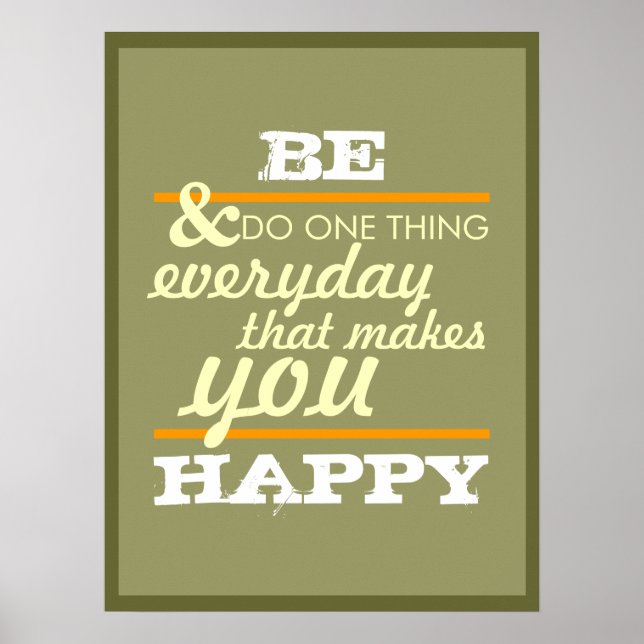 Be Happy Poster (Front)