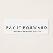 Be Happy Random Acts of Kindness Card (Back)