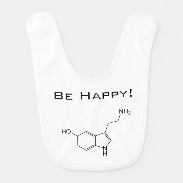 Be Happy! Serotonin Baby Bib (Front)