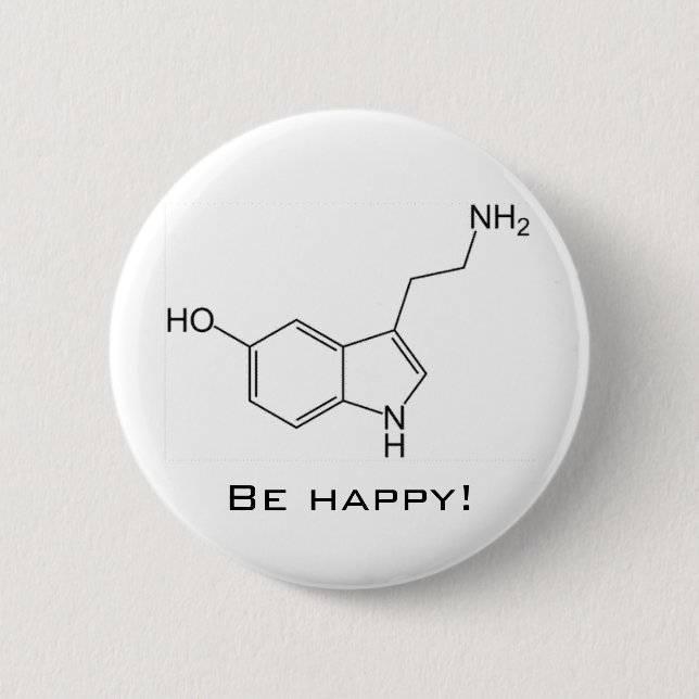 Be Happy! Serotonin Button (Front)