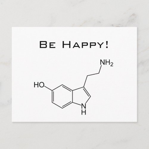 Be Happy Serotonin Postcard