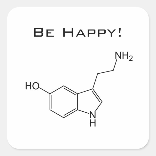 Be Happy! Serotonin Sticker (Front)