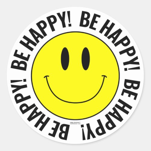 Be Happy Smilie Sticker