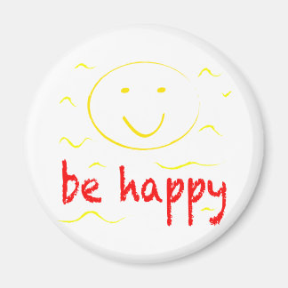 be happy smilies magnet