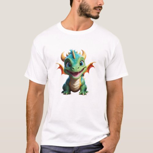 Be Happy _ Smiling Baby Dragon T_Shirt