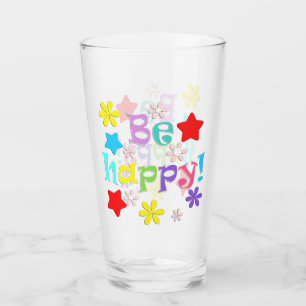 Be happy!, stars, love glass