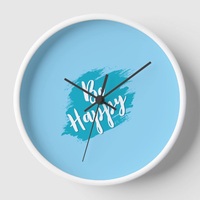 be happy text clock (Front)