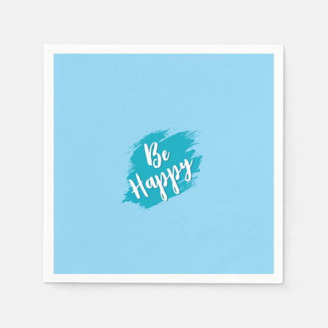 be happy text napkins (Front)