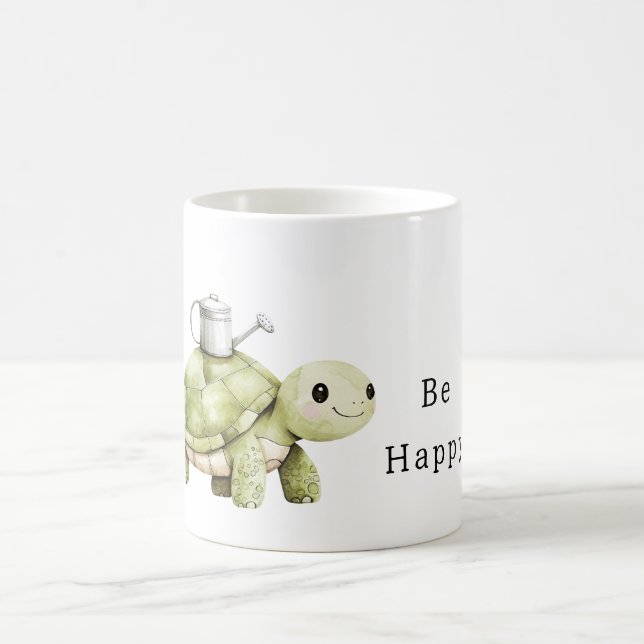 Be Happy Turtle Coffee Mug (Center)