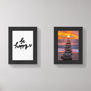 BE HAPPY WALL ART SETS