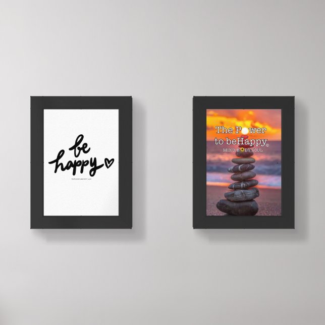 BE HAPPY WALL ART SETS (Front)