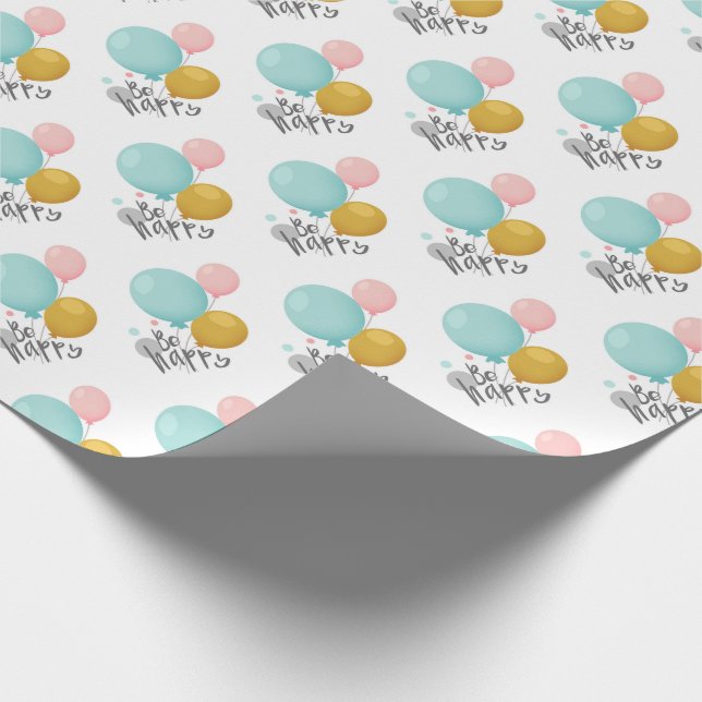 Be Happy Wrapping Paper (Corner)