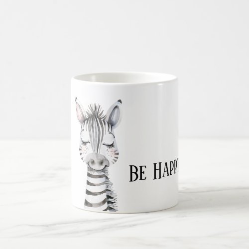 Be Happy Zebra Coffee Mug