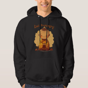 Be Happy  Zen Little Baby Buddha  Mandala Hoodie