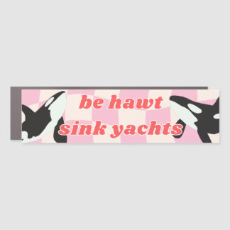 Be Hawt Sink Yachts Orca Killer Whale Car Magnet