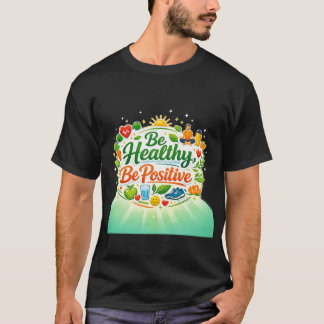 Be Healthy, Be Positive Quote T-Shirt