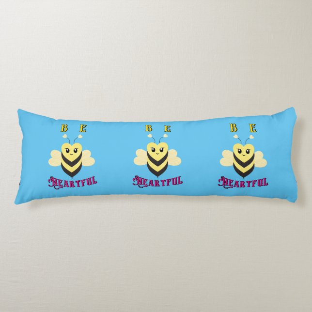 Be Heartful Day September Bee Queen Honey Heart Body Pillow (Front)