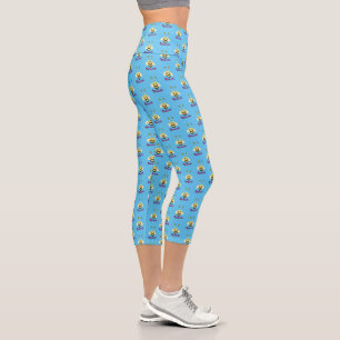 Be Heartful Day September Bee Queen Honey Heart Capri Leggings