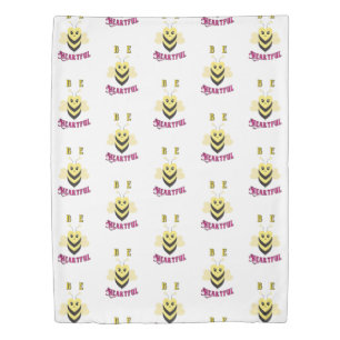 Be Heartful Day September Bee Queen Honey Heart Duvet Cover