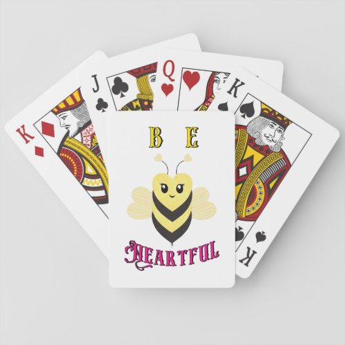 Be Heartful Day September Bee Queen Honey Heart Playing Cards