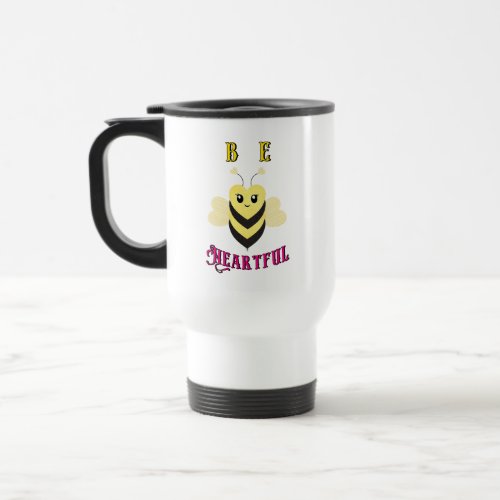 Be Heartful Day September Bee Queen Honey Heart Travel Mug