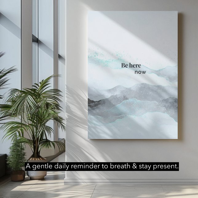 Be Here Now – Modern Minimalist Mountain Wall Art (Creator Uploaded)