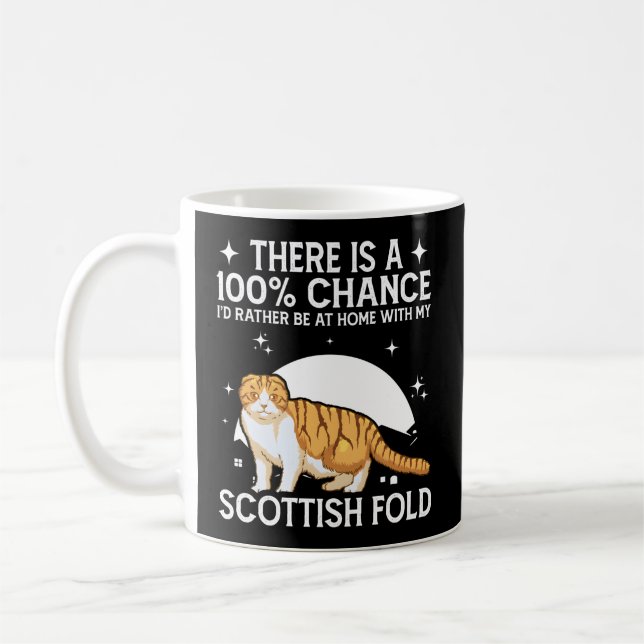 Be Home With My Scottish Fold Cat Coffee Mug (Left)