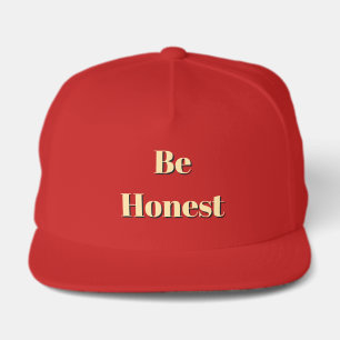 Be Honest  Red  Snap Back Hat
