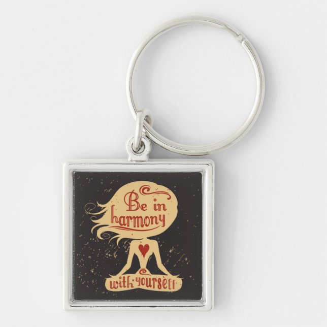 Be In Harmony With Yourself 2 Keychain (Front)