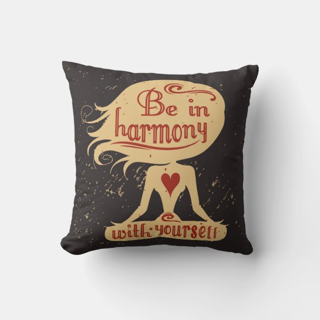 Be In Harmony With Yourself 2 Throw Pillow (Front)