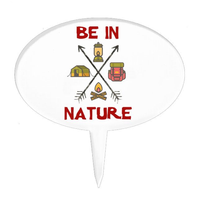 Be In Nature Cake Topper (Front)