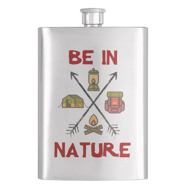 Be In Nature Hip Flask (Front)