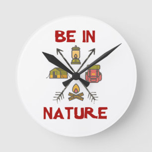 Be In Nature Round Clock
