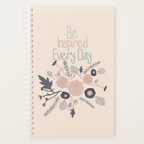 Be Inspired Botanical Flowers Pink Planner