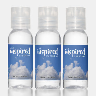 Be Inspired Everyday: Fluffy Clouds in a Blue Sky Hand Sanitizer